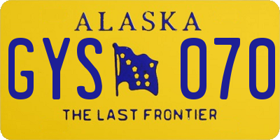 AK license plate GYS070
