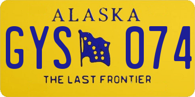 AK license plate GYS074