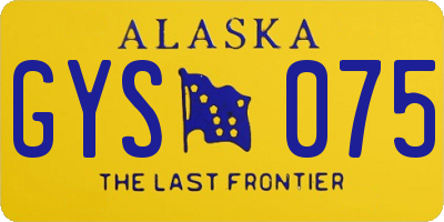 AK license plate GYS075