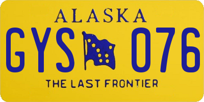 AK license plate GYS076