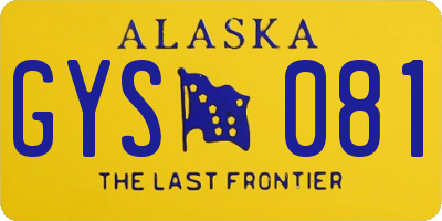 AK license plate GYS081