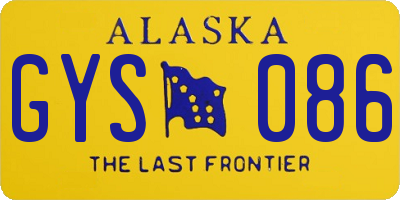 AK license plate GYS086