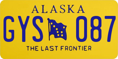 AK license plate GYS087