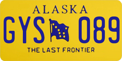 AK license plate GYS089