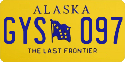 AK license plate GYS097