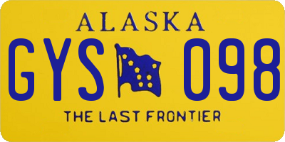 AK license plate GYS098