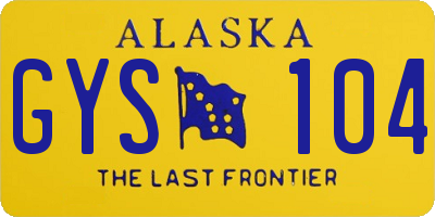 AK license plate GYS104