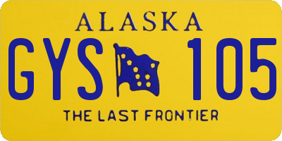 AK license plate GYS105