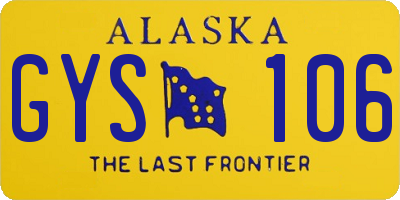 AK license plate GYS106