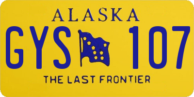 AK license plate GYS107