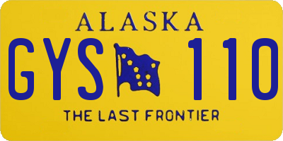 AK license plate GYS110