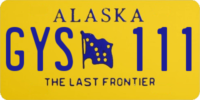 AK license plate GYS111