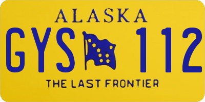 AK license plate GYS112