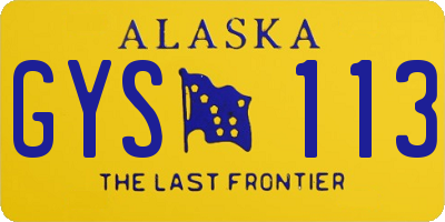 AK license plate GYS113