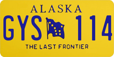 AK license plate GYS114