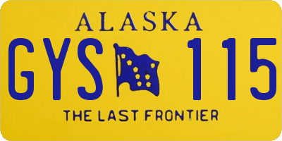 AK license plate GYS115