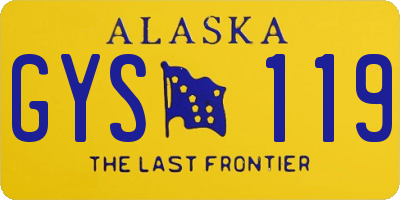 AK license plate GYS119