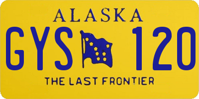 AK license plate GYS120