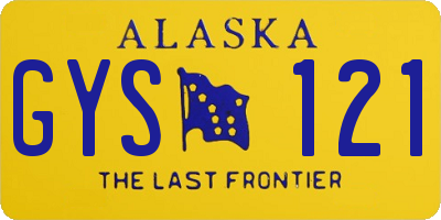 AK license plate GYS121