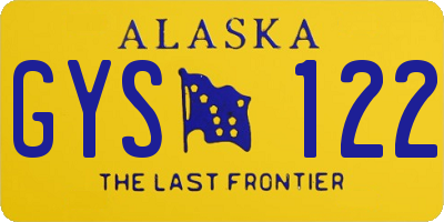 AK license plate GYS122