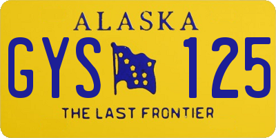 AK license plate GYS125