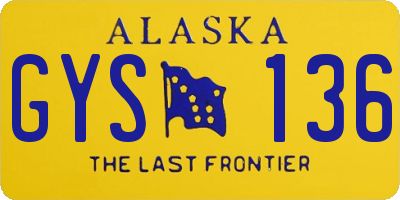 AK license plate GYS136