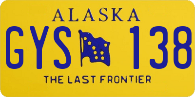 AK license plate GYS138