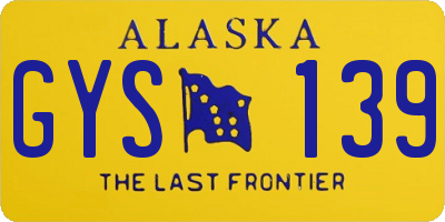 AK license plate GYS139
