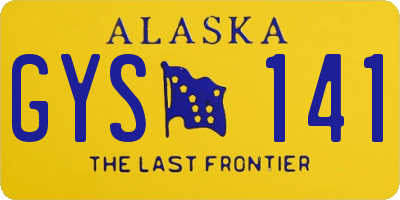 AK license plate GYS141