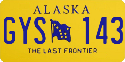 AK license plate GYS143