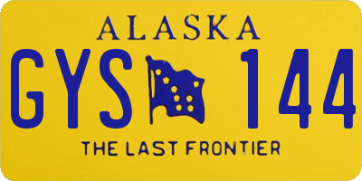 AK license plate GYS144