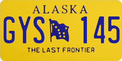 AK license plate GYS145