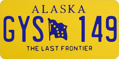 AK license plate GYS149