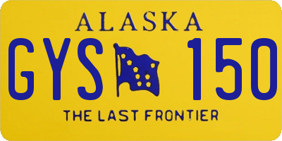 AK license plate GYS150