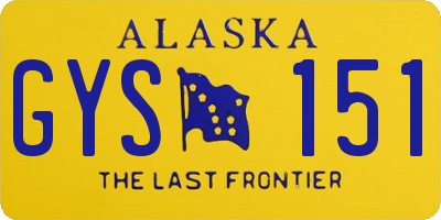 AK license plate GYS151