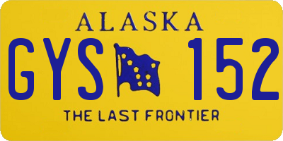 AK license plate GYS152