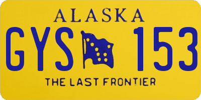 AK license plate GYS153