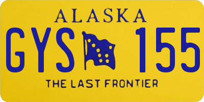 AK license plate GYS155