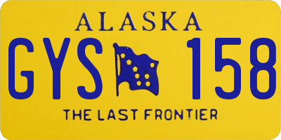 AK license plate GYS158