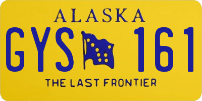 AK license plate GYS161