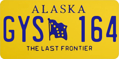 AK license plate GYS164