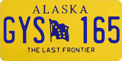 AK license plate GYS165