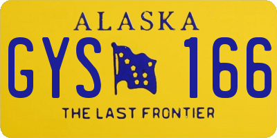 AK license plate GYS166