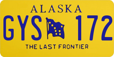 AK license plate GYS172