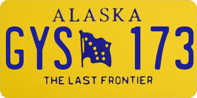 AK license plate GYS173