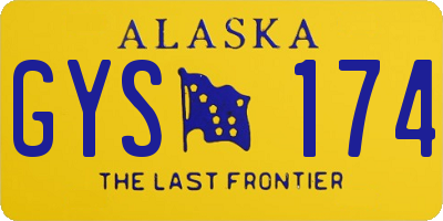 AK license plate GYS174