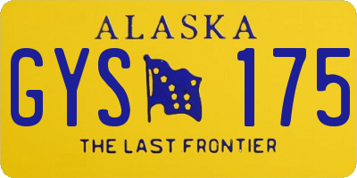 AK license plate GYS175