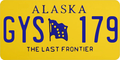 AK license plate GYS179