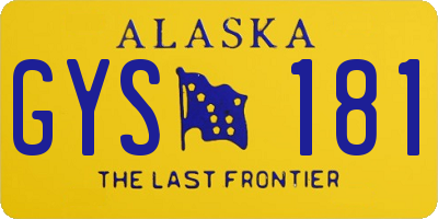 AK license plate GYS181