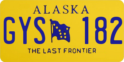 AK license plate GYS182